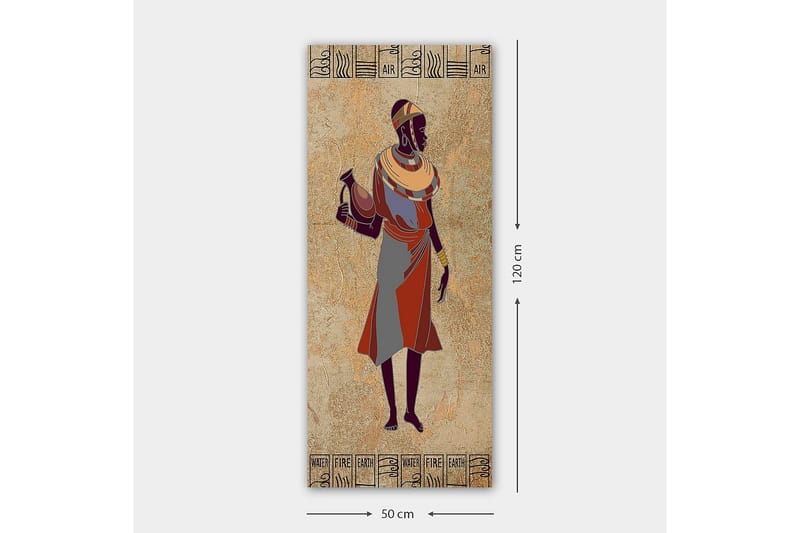 Canvasbilde DKY World Cultures Flerfarget - 50x120 cm - Interiør - Maleri & posters - Lerretsbilder