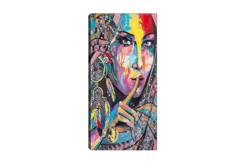 Canvasbilde DKY People Flerfarget - 50x120 cm - Interiør - Maleri & posters - Lerretsbilder