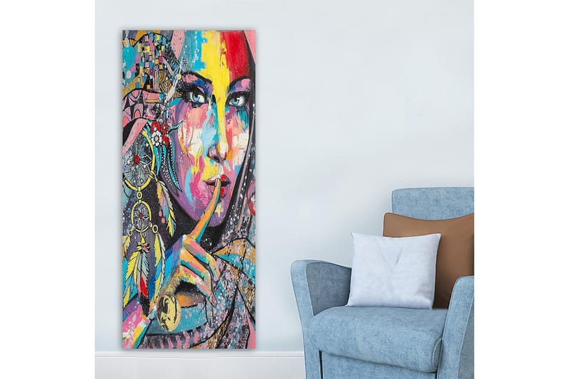 Canvasbilde DKY People Flerfarget - 50x120 cm - Interiør - Maleri & posters - Lerretsbilder