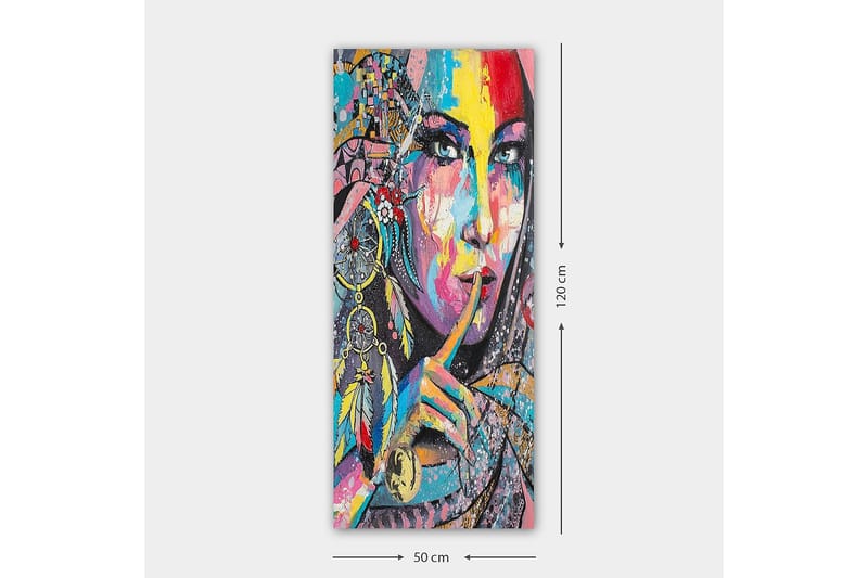 Canvasbilde DKY People Flerfarget - 50x120 cm - Interiør - Maleri & posters - Lerretsbilder