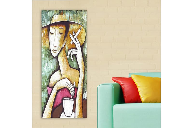 Canvasbilde DKY People Flerfarget - 50x120 cm - Interiør - Maleri & posters - Lerretsbilder