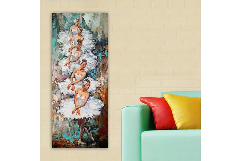 Canvasbilde DKY People Flerfarget - 50x120 cm - Interiør - Maleri & posters - Lerretsbilder