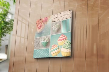 Canvasbilde Flerfarget - 44x54 cm - Interiør - Maleri & posters - Lerretsbilder