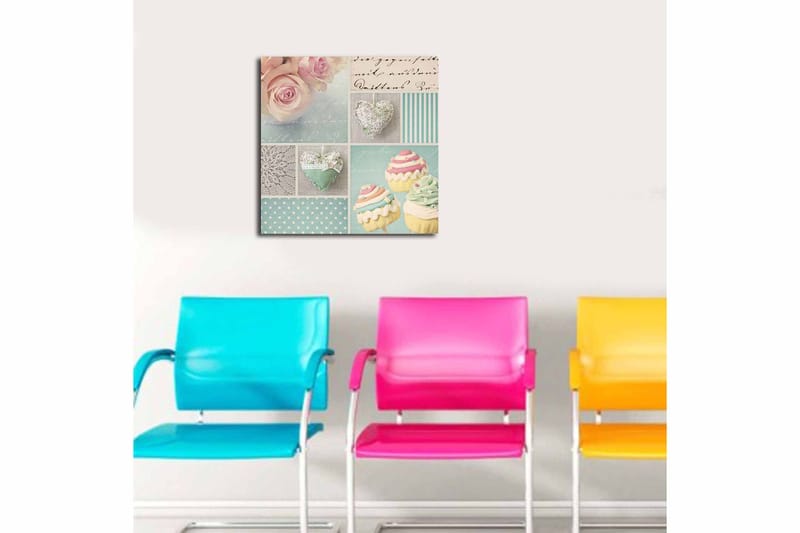 Canvasbilde Flerfarget - 44x54 cm - Interiør - Maleri & posters - Lerretsbilder