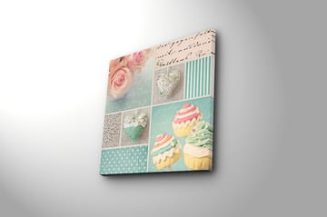 Canvasbilde Flerfarget - 44x54 cm - Interiør - Maleri & posters - Lerretsbilder