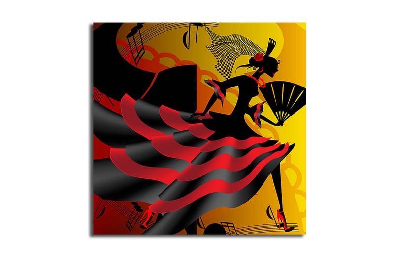 Canvasbilde Flerfarget - 44x54 cm - Interiør - Maleri & posters - Lerretsbilder