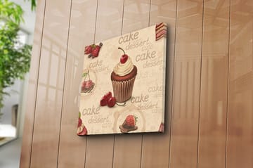 Canvasbilde Flerfarget - 44x54 cm - Interiør - Maleri & posters - Lerretsbilder