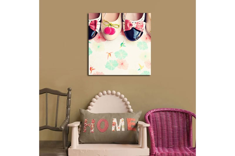 Canvasbilde Flerfarget - 44x54 cm - Interiør - Maleri & posters - Lerretsbilder