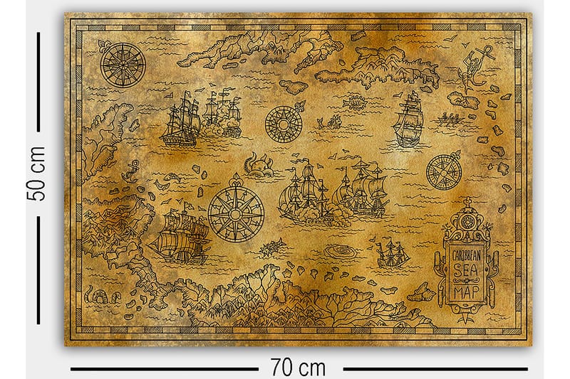 Canvasbilde Flerfarget - 55x07 cm - Interiør - Maleri & posters - Lerretsbilder