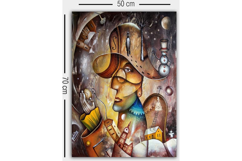 Canvasbilde Flerfarget - 55x07 cm - Interiør - Maleri & posters - Lerretsbilder