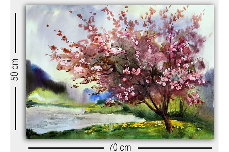 Canvasbilde Flerfarget - 55x07 cm - Interiør - Maleri & posters - Lerretsbilder