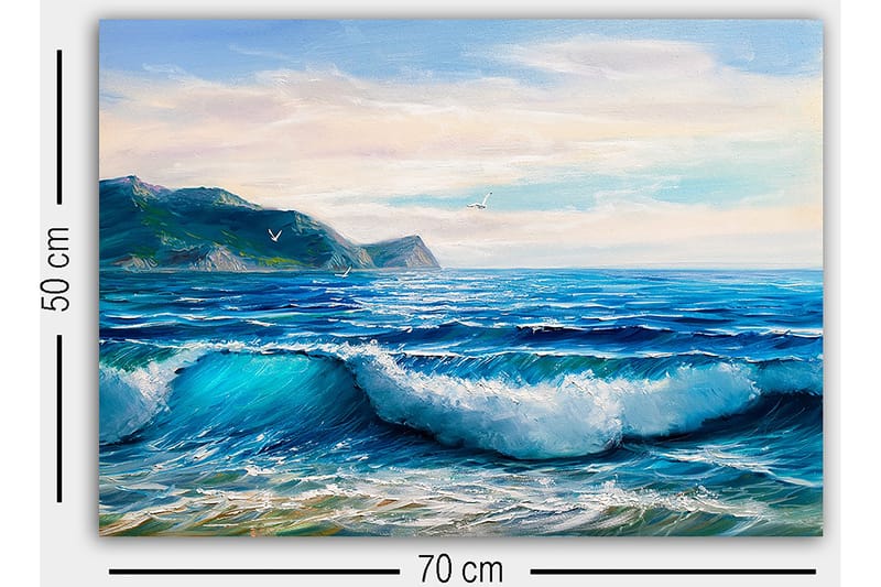 Canvasbilde Flerfarget - 55x07 cm - Interiør - Maleri & posters - Lerretsbilder