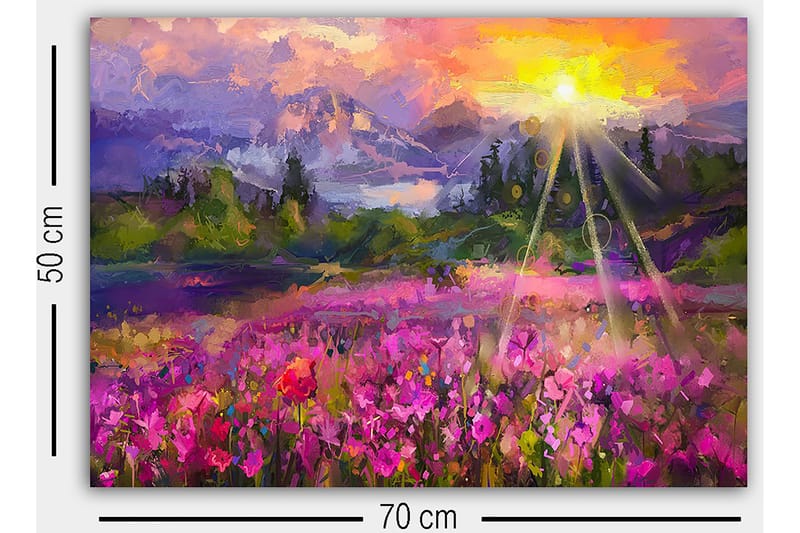 Canvasbilde Flerfarget - 55x07 cm - Interiør - Maleri & posters - Lerretsbilder