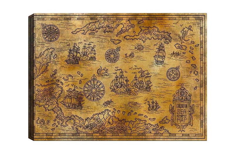 Canvasbilde Flerfarget, 55x07 cm