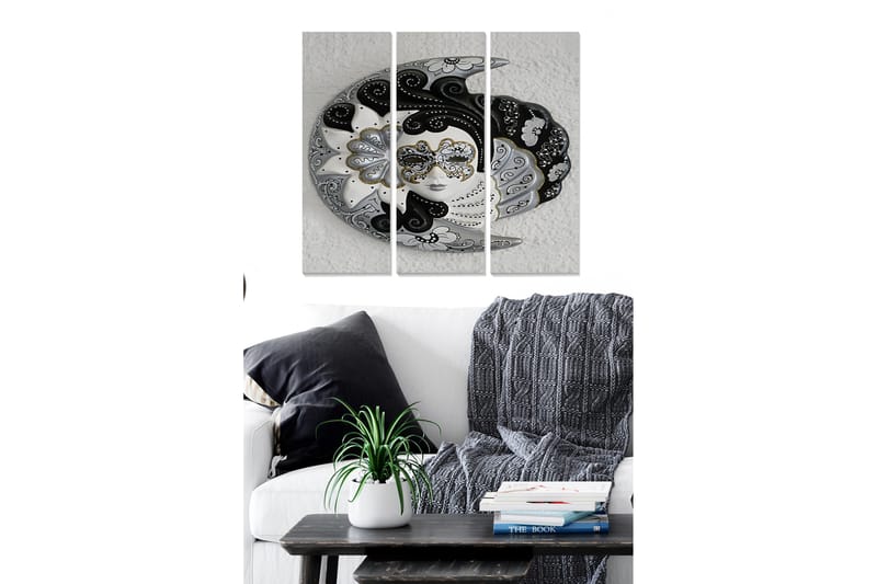 Canvasbilde Floral 3-pk flerfarget - 22x05 cm - Interiør - Maleri & posters - Lerretsbilder