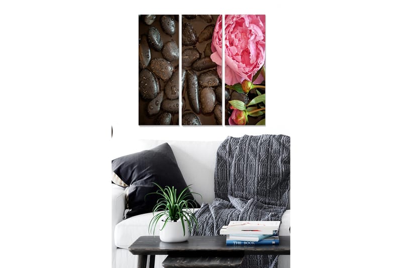 Canvasbilde Floral 3-pk flerfarget - 22x05 cm - Interiør - Maleri & posters - Lerretsbilder