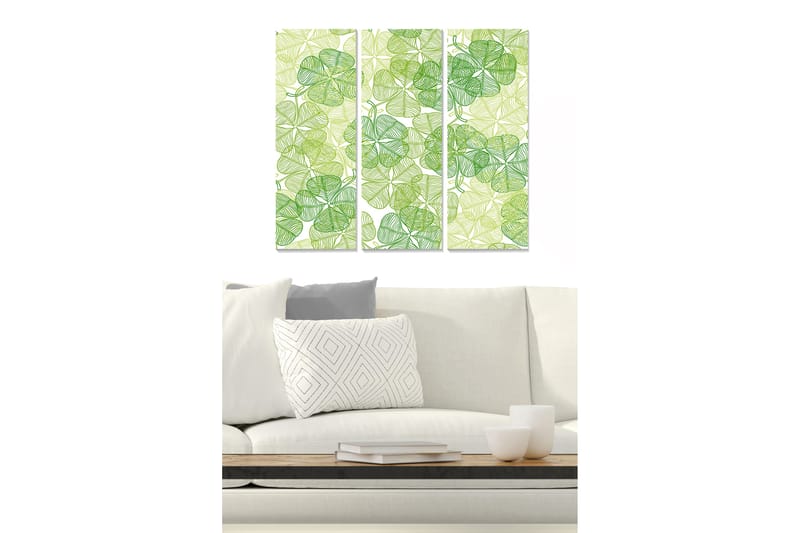 Canvasbilde Floral 3-pk flerfarget - 22x05 cm - Interiør - Maleri & posters - Lerretsbilder