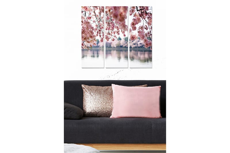 Canvasbilde Floral 3-pk flerfarget - 22x05 cm - Interiør - Maleri & posters - Lerretsbilder