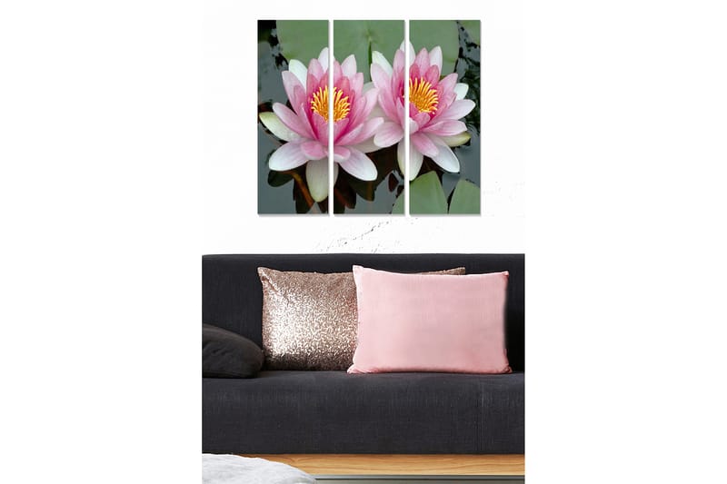 Canvasbilde Floral 3-pk flerfarget - 22x05 cm - Interiør - Maleri & posters - Lerretsbilder