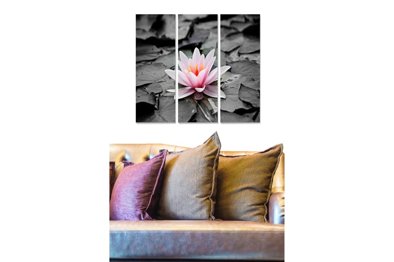 Canvasbilde Floral 3-pk flerfarget - 22x05 cm - Interiør - Maleri & posters - Lerretsbilder
