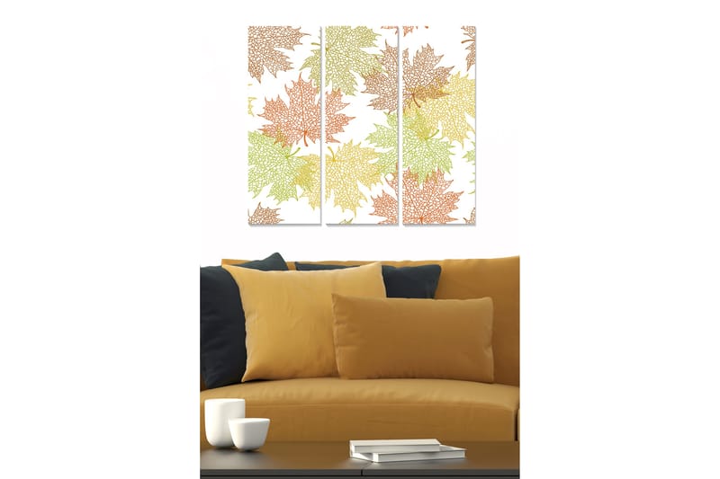 Canvasbilde Floral 3-pk flerfarget - 22x05 cm - Interiør - Maleri & posters - Lerretsbilder