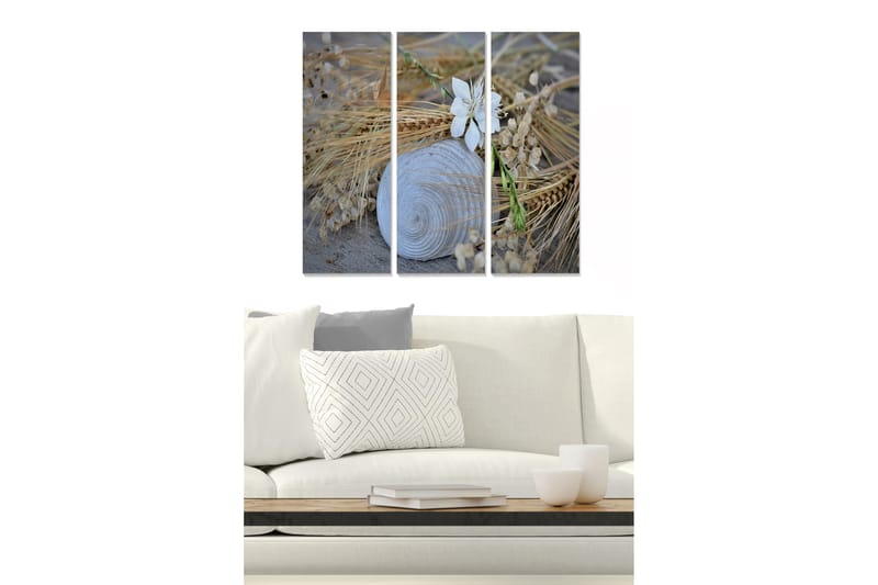 Canvasbilde Floral 3-pk flerfarget - 22x05 cm - Interiør - Maleri & posters - Lerretsbilder