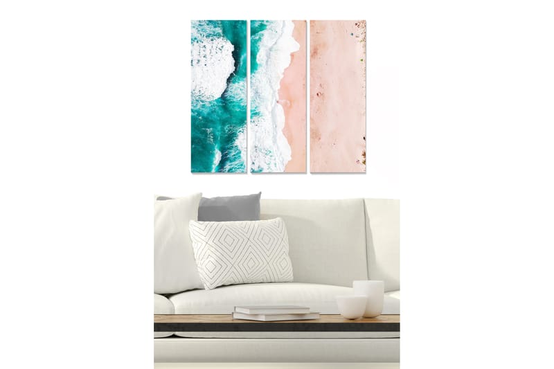 Canvasbilde Floral 3-pk flerfarget - 22x05 cm - Interiør - Maleri & posters - Lerretsbilder