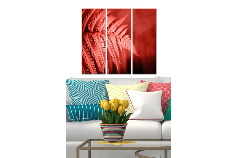 Canvasbilde Floral 3-pk flerfarget, 22x05 cm