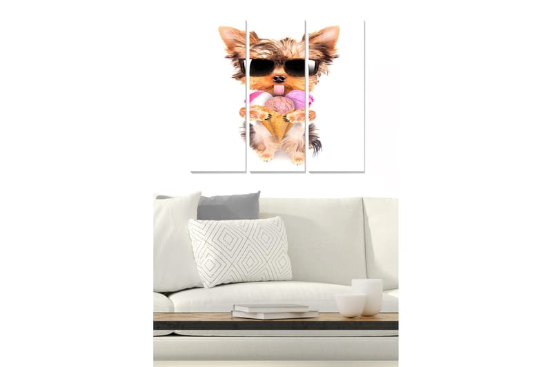 Canvasbilde Floral 3-pk flerfarget, 22x05 cm