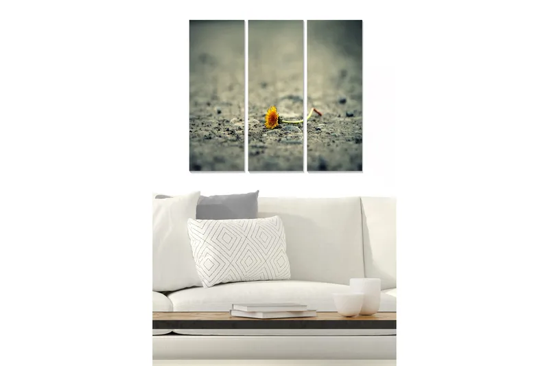 Canvasbilde Floral 3-pk flerfarget, 22x05 cm