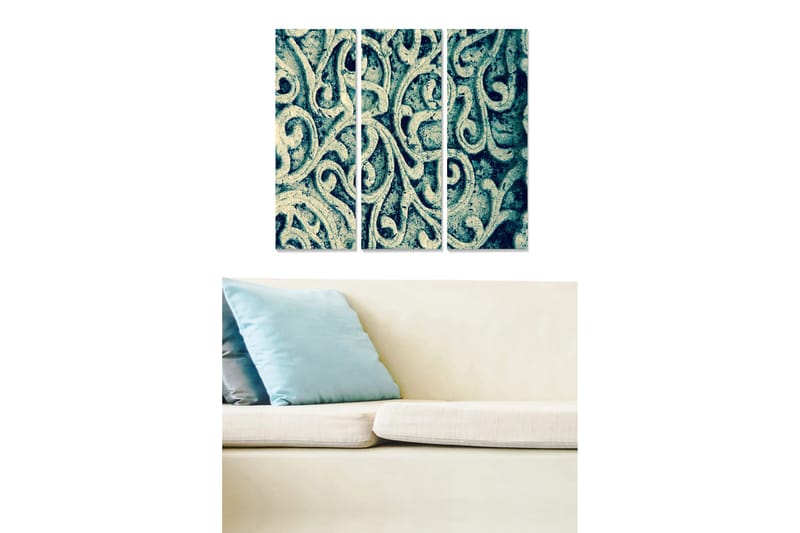 Canvasbilde Floral 3-pk flerfarget, 22x05 cm