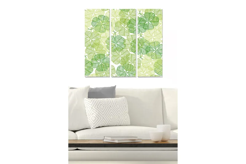 Canvasbilde Floral 3-pk flerfarget, 22x05 cm