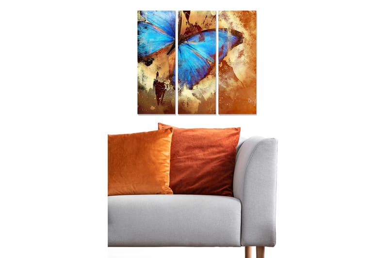 Canvasbilde Floral 3-pk flerfarget, 22x05 cm