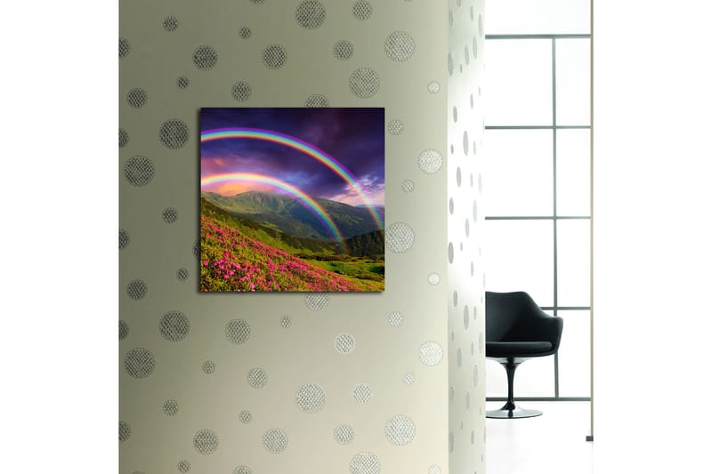 Canvasbilde Floral Flerfarget - 44x54 cm - Interiør - Maleri & posters - Lerretsbilder