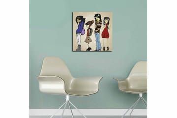 Canvasbilde Floral Flerfarget - 44x54 cm - Interiør - Maleri & posters - Lerretsbilder