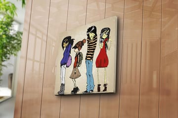 Canvasbilde Floral Flerfarget - 44x54 cm - Interiør - Maleri & posters - Lerretsbilder