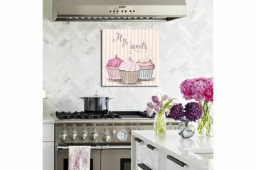 Canvasbilde Floral Flerfarget - 44x54 cm - Interiør - Maleri & posters - Lerretsbilder