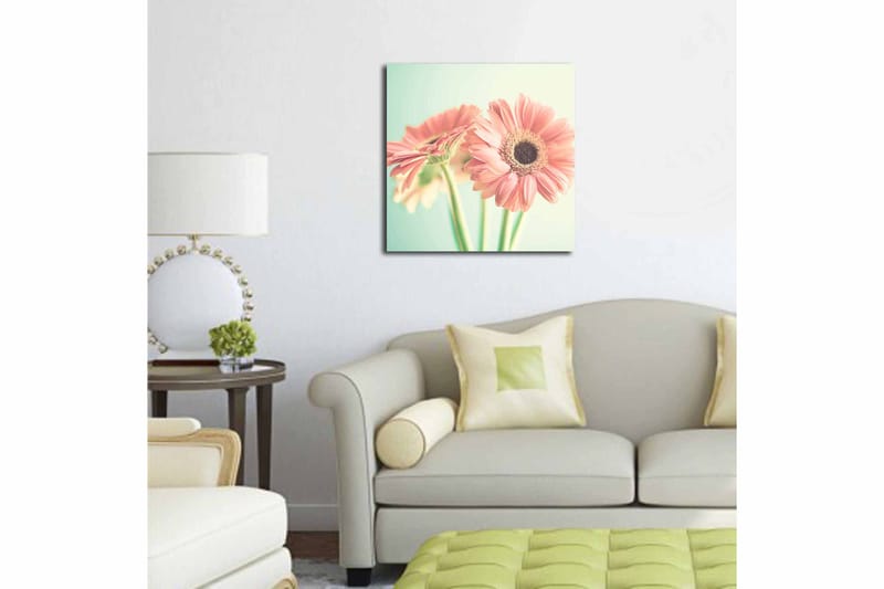Canvasbilde Floral Flerfarget - 44x54 cm - Interiør - Maleri & posters - Lerretsbilder