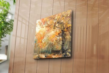 Canvasbilde Floral Flerfarget - 44x54 cm - Interiør - Maleri & posters - Lerretsbilder