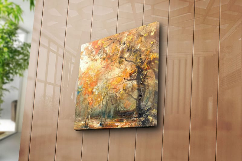 Canvasbilde Floral Flerfarget - 44x54 cm - Interiør - Maleri & posters - Lerretsbilder