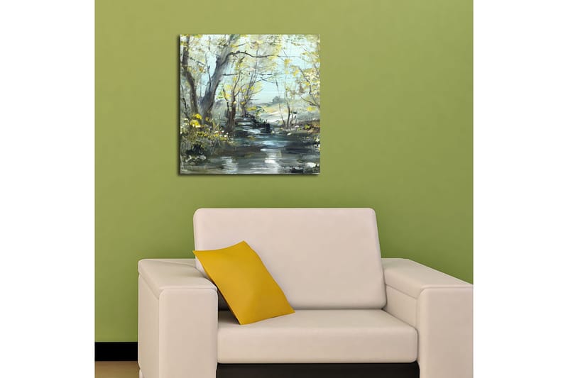 Canvasbilde Floral Flerfarget - 44x54 cm - Interiør - Maleri & posters - Lerretsbilder
