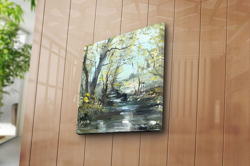 Canvasbilde Floral Flerfarget - 44x54 cm - Interiør - Maleri & posters - Lerretsbilder
