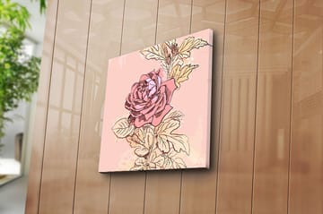 Canvasbilde Floral Flerfarget - 44x54 cm - Interiør - Maleri & posters - Lerretsbilder