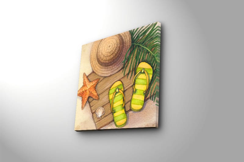 Canvasbilde Floral Flerfarget - 44x54 cm - Interiør - Maleri & posters - Lerretsbilder