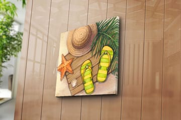 Canvasbilde Floral Flerfarget - 44x54 cm - Interiør - Maleri & posters - Lerretsbilder