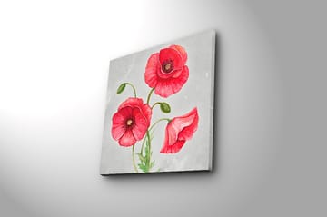 Canvasbilde Floral Flerfarget - 44x54 cm - Interiør - Maleri & posters - Lerretsbilder