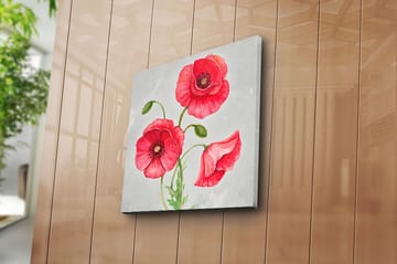 Canvasbilde Floral Flerfarget - 44x54 cm - Interiør - Maleri & posters - Lerretsbilder