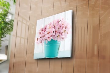 Canvasbilde Floral Flerfarget - 44x54 cm - Interiør - Maleri & posters - Lerretsbilder