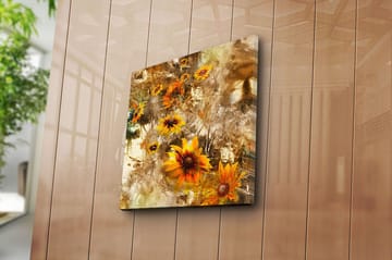 Canvasbilde Floral Flerfarget - 44x54 cm - Interiør - Maleri & posters - Lerretsbilder