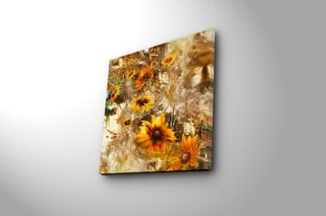 Canvasbilde Floral Flerfarget - 44x54 cm - Interiør - Maleri & posters - Lerretsbilder